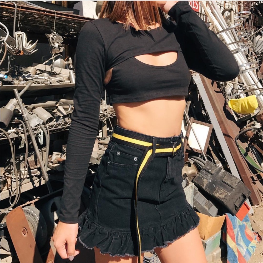 Emma & Sam Long Sleeve Crop Top